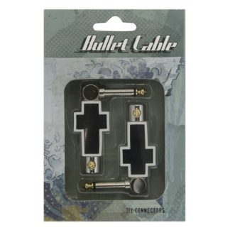 Bullet Cable Plugit - Musta/Valko Risti - 90Kulma/90Kulma