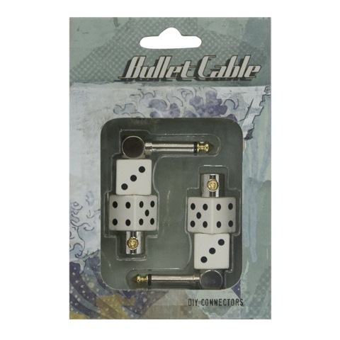 Bullet Cable Plugit - Valkoinen Noppa - 90Kulma/90Kulma